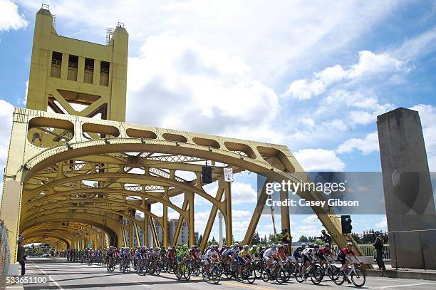 11th Amgen Tour of California 2016 / Stage 8 Illustration / Landscape / Peloton / Bridge / Sacramento City / Sacramento - Sacramento / Amgen Tour of...