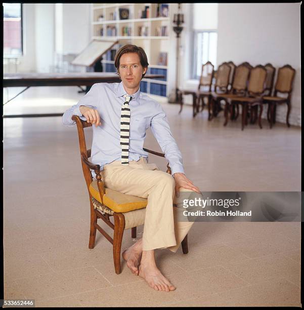 Wes Anderson photographed at home on July 7 in New York.