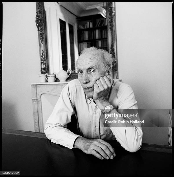 Eric Rohmer in his office at Les Fillms du Losange in Paris.
