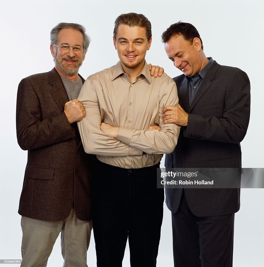 Steven Spielberg, Leonardo DiCaprio and Tom Hanks, USA Today, 2002