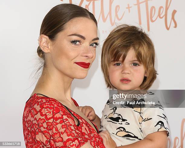 Actress Jaime King with he Son James Knight Newman attend the launch of "Bottle And Heels" charity event on May 22, 2016 in Los Angeles, California.