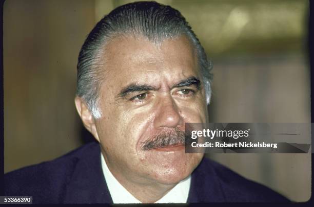 Brazilian President Jose Sarney at Palacio Planalto.