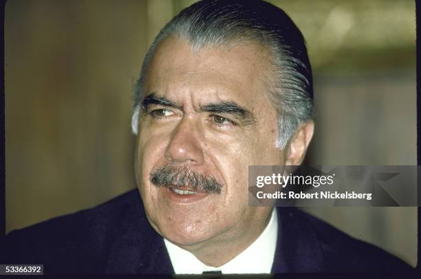 Brazilian President Jose Sarney at Palacio Planalto.