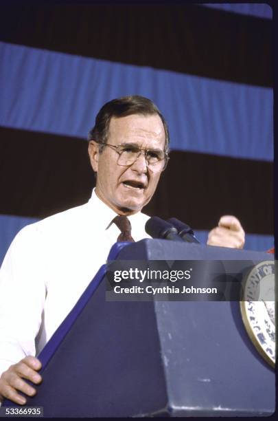 Vice President George Bush at a rally at Western Kentucky University