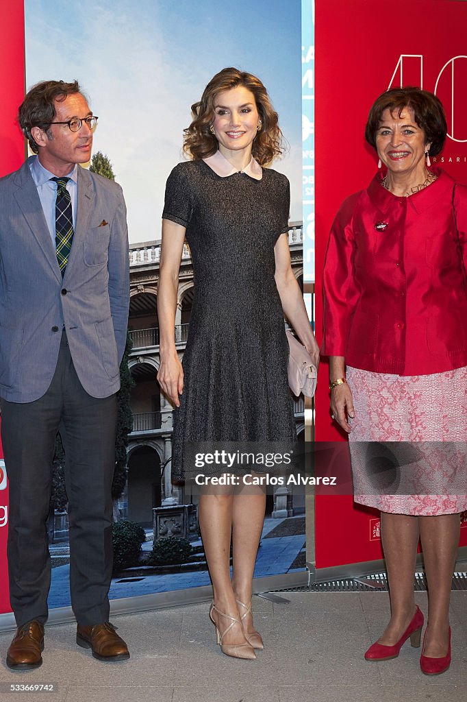 Queen Letizia Attends Exhibition at the Colegio Oficial de Arquitectos