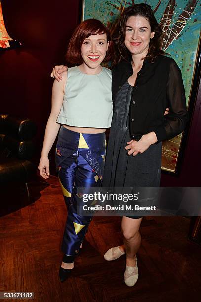 Daisy Lewis and Emily Dobbs attend a luncheon to celebrate the 40th anniversary of Stage One at The Hospital Club on May 23, 2016 in London, England.