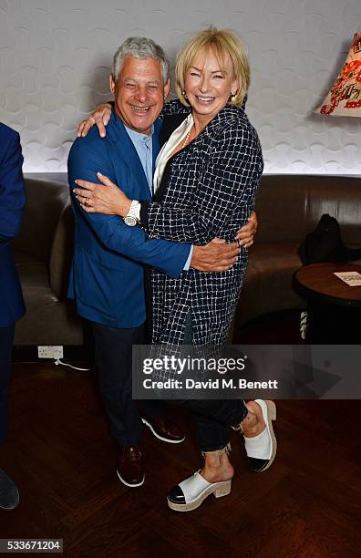 Sir Cameron Mackintosh and Judy Craymer attend a luncheon to celebrate the 40th anniversary of Stage One at The Hospital Club on May 23, 2016 in...