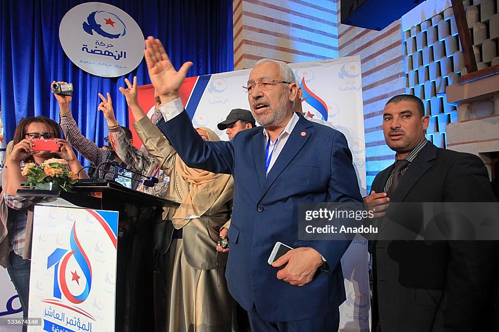 Tunisia's Ennahda re-elects Ghannouchi
