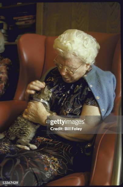 Scenes of a pet therapy session run by the ASPCA to bring companionship to the elderly.