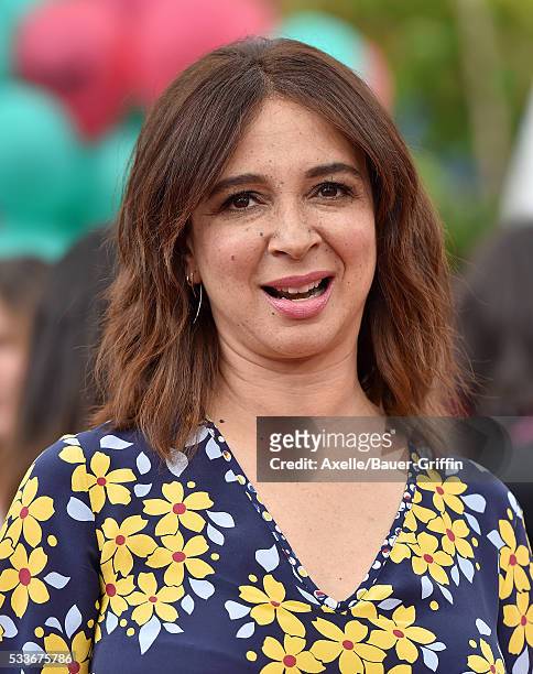 Actress Maya Rudolph arrives at the premiere of Sony Pictures' 'The Angry Birds Movie' at Regency Village Theatre on May 7, 2016 in Westwood,...
