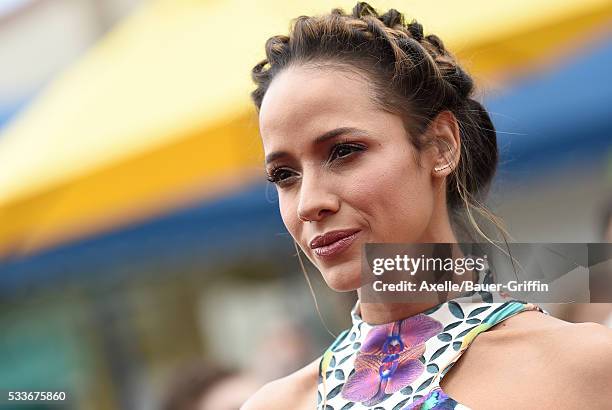 Actress Dania Ramirez arrives at the premiere of Sony Pictures' 'The Angry Birds Movie' at Regency Village Theatre on May 7, 2016 in Westwood,...