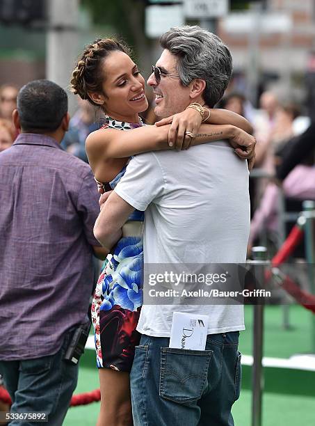 Actress Dania Ramirez and Bev Land arrive at the premiere of Sony Pictures' 'The Angry Birds Movie' at Regency Village Theatre on May 7, 2016 in...