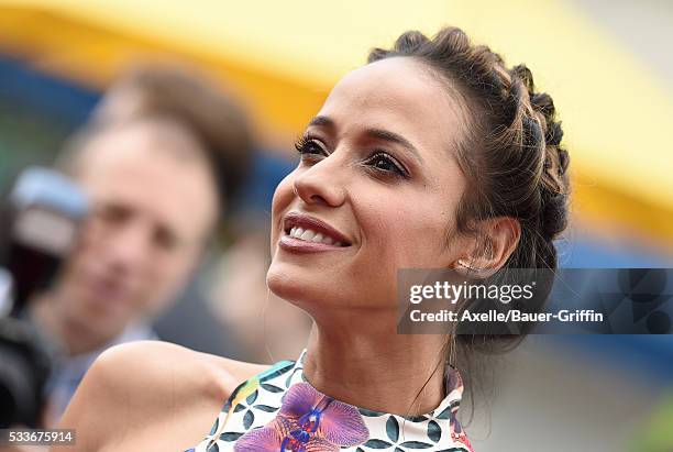 Actress Dania Ramirez arrives at the premiere of Sony Pictures' 'The Angry Birds Movie' at Regency Village Theatre on May 7, 2016 in Westwood,...