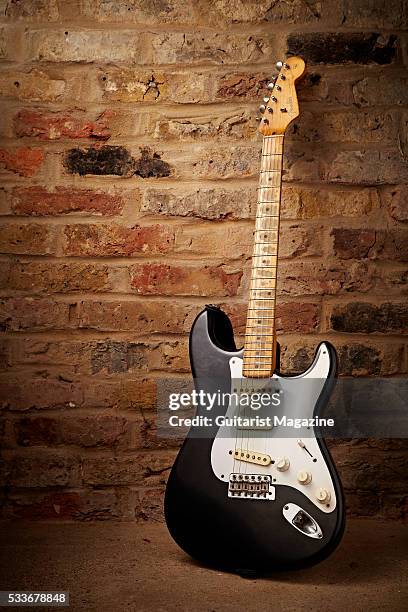 Vintage 1957 Fender Stratocaster electric guitar, taken on July 21, 2014.