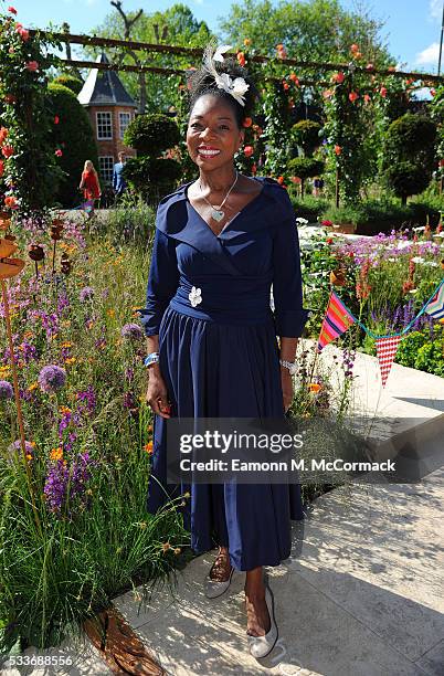 Floella Benjamin attends Chelsea Flower Show press day at Royal Hospital Chelsea on May 23, 2016 in London, England. The show, which has run annually...