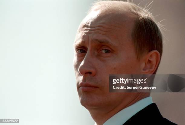 Russian President Vladimir Putin attending the Victory Day parade in Red Square.