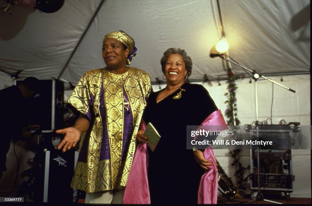 Author Maya Angelou w. Nobel laureate Toni Morriso