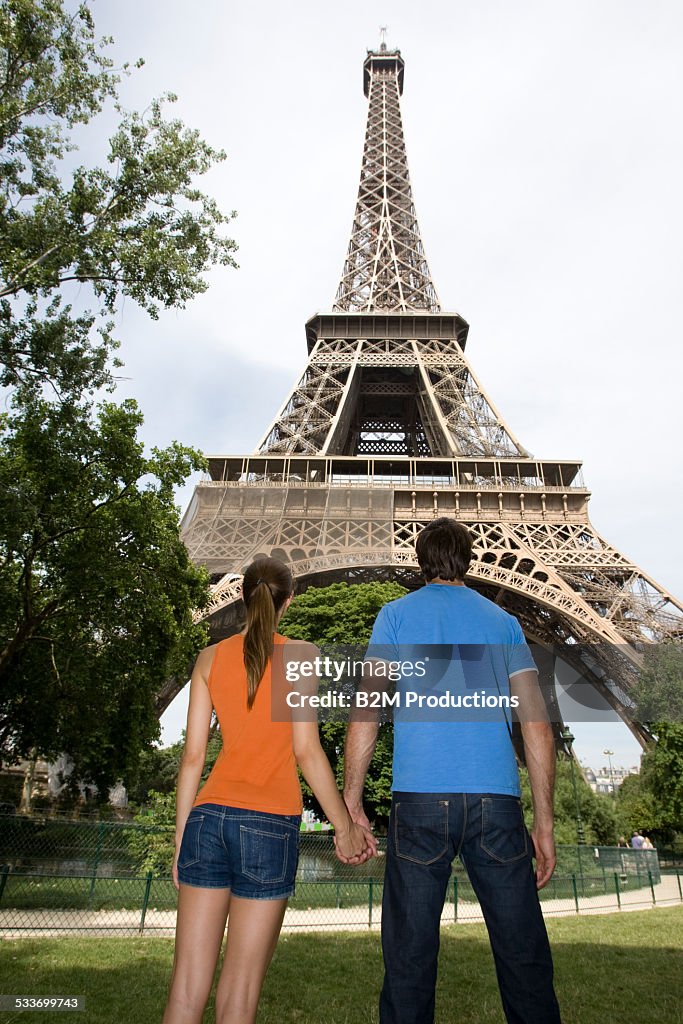 Young couple in Paris