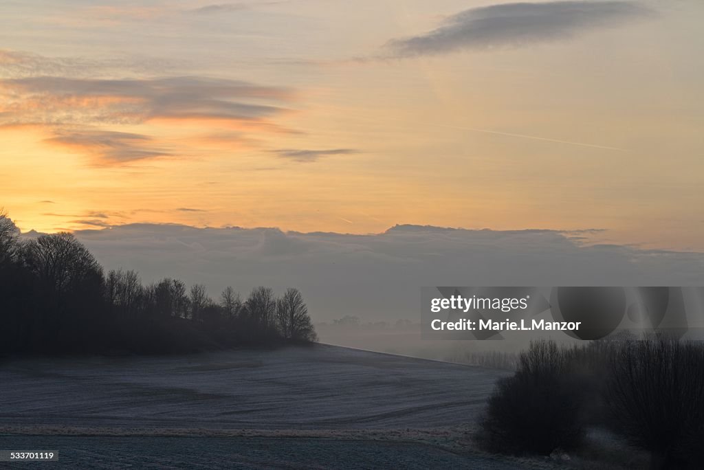 Countryside sunrise