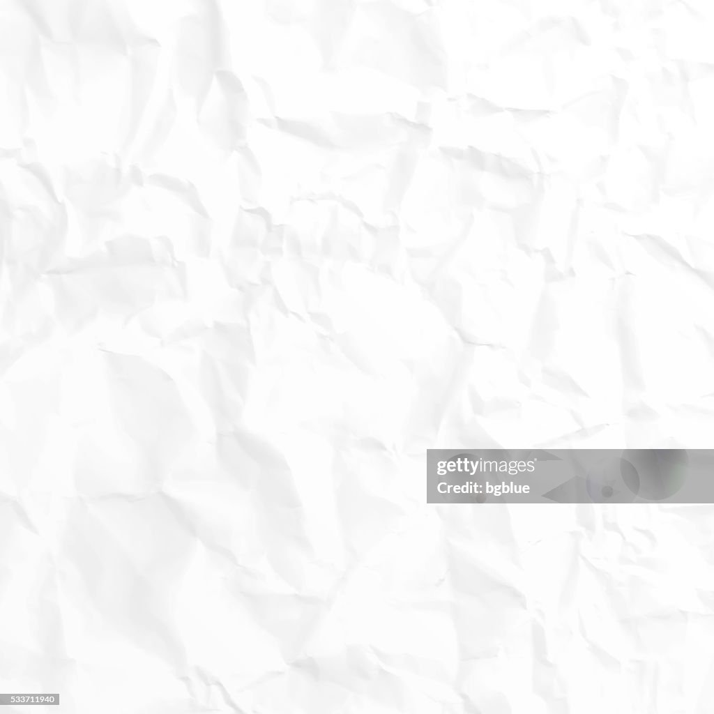 Crumpled white paper texture - Background