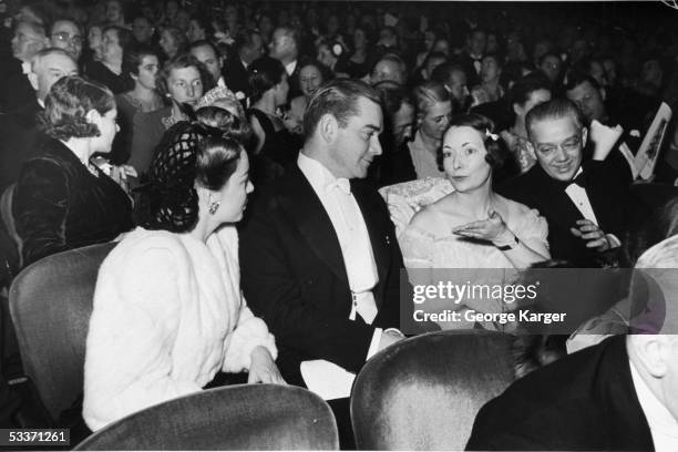 Actress Olivia DeHaviland, Jock Whitney, author Margaret Mitchell and her husband John Marsh at the "Gone With the Wind" premiere.