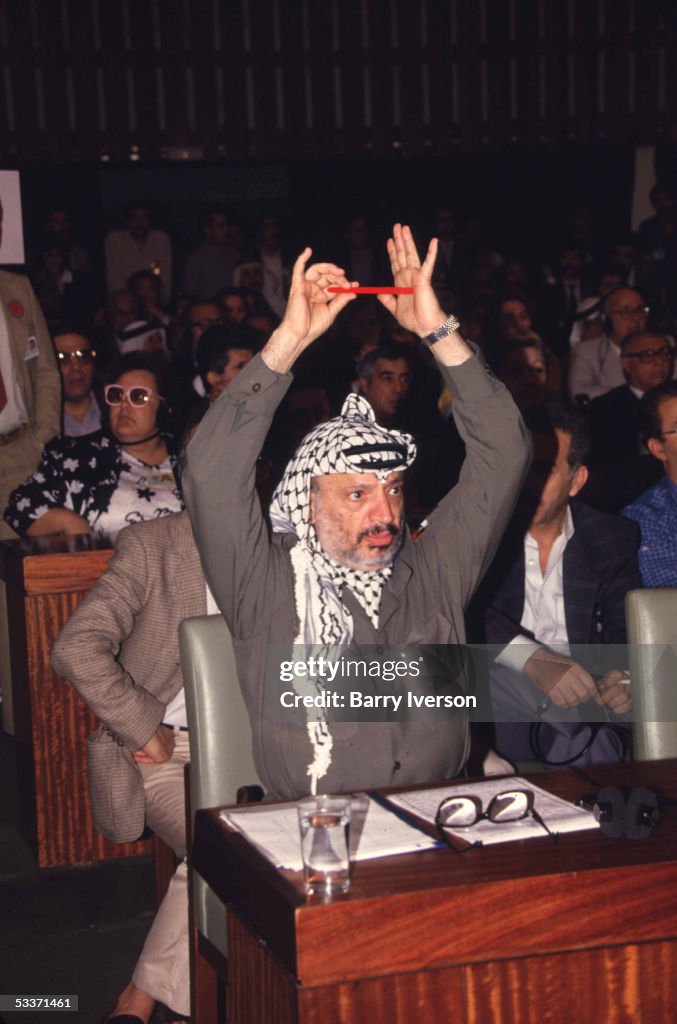 Palestine Liberation Organization leader Yasser Ar