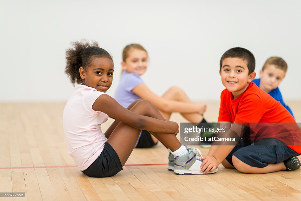 Kids in gym class