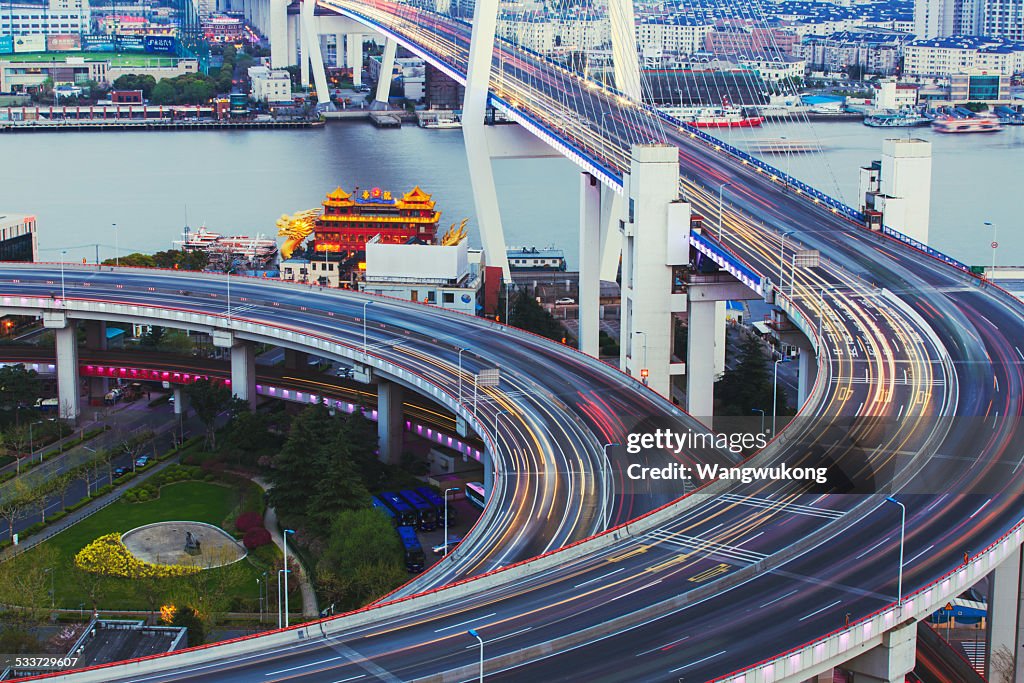 The bridge going into the night