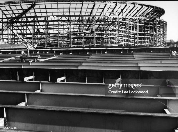 Shea Stadium under construction.