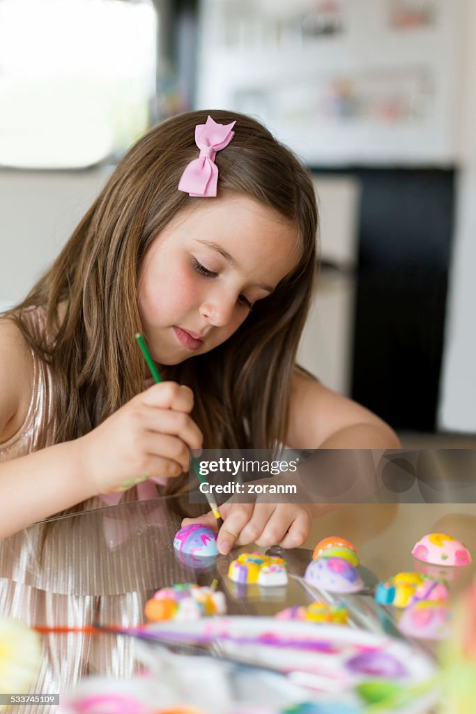 Coloring easter eggs