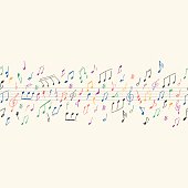 Musical notes seamless