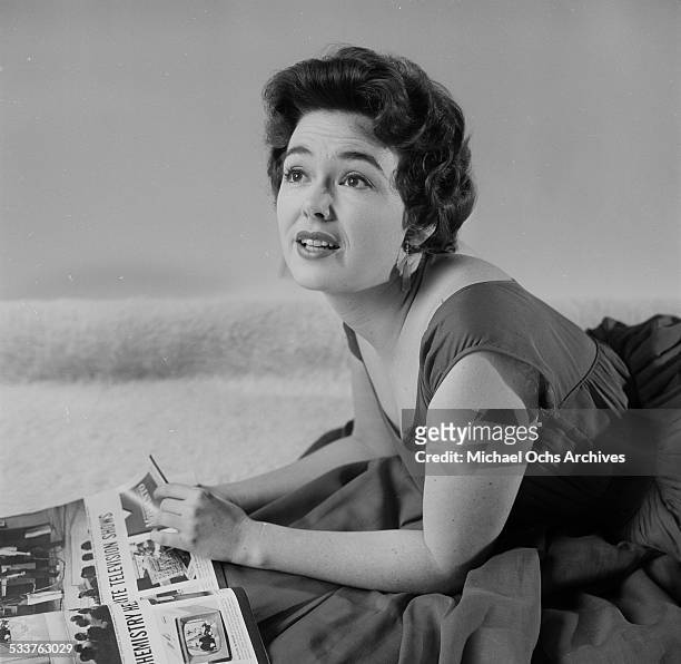 Actress Barbara Rush poses for a portrait at home in Los Angeles,CA.