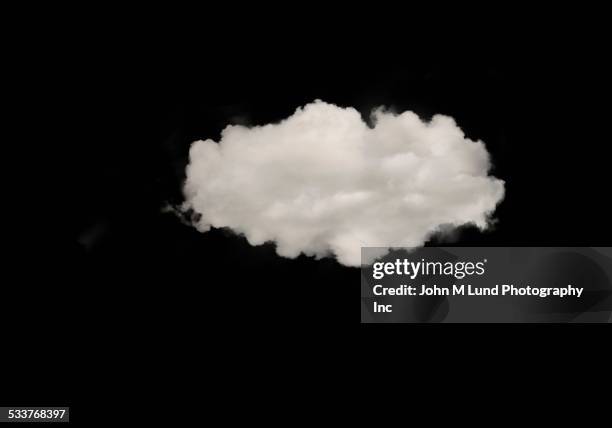 close up of white cloud in dark sky - nube fotografías e imágenes de stock