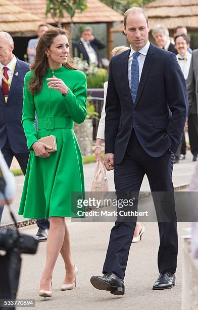 Catherine, Duchess of Cambridge and Prince William, Duke of Cambridge attend Chelsea Flower Show press day at Royal Hospital Chelsea on May 23, 2016...