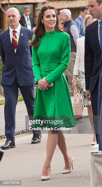 Catherine, Duchess of Cambridge attends Chelsea Flower Show press day at Royal Hospital Chelsea on May 23, 2016 in London, England. The prestigious...