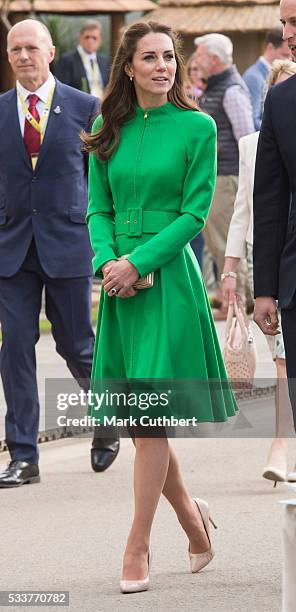 Catherine, Duchess of Cambridge attends Chelsea Flower Show press day at Royal Hospital Chelsea on May 23, 2016 in London, England. The prestigious...