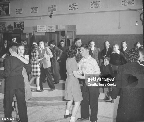 Youths dancing at Saturday night dance.