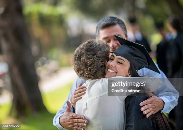 happy graduation day - father daughter college stock pictures, royalty-free photos & images