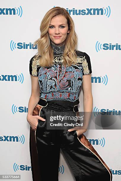 Actress Brooklyn Decker visits the SiriusXM Studio on May 23, 2016 in New York City.