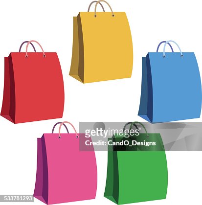 Shopping Bag Cartoon High-Res Vector Graphic - Getty Images