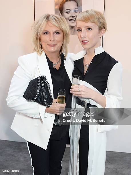 Jennifer Saunders and Freya Edmondson attend British Vogue's Centenary gala dinner at Kensington Gardens on May 23, 2016 in London, England.