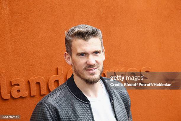 Goalkeeper of PSG Football Club, Nicolas Douchez attends the 2016 French Tennis Open - Day Two at Roland Garros on May 23, 2016 in Paris, France.