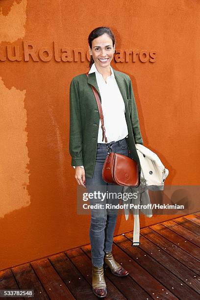 Ines Sastre attends the 2016 French Tennis Open - Day Two at Roland Garros on May 23, 2016 in Paris, France.