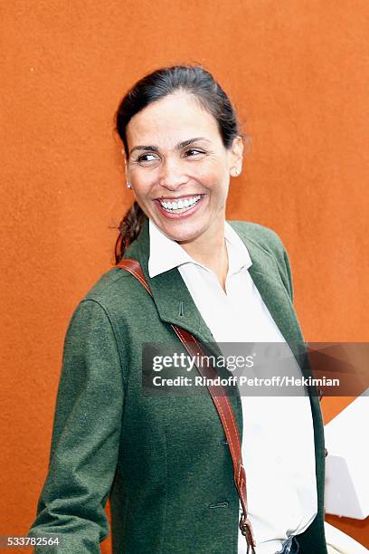 Ines Sastre attends the 2016 French Tennis Open - Day Two at Roland Garros on May 23, 2016 in Paris, France.