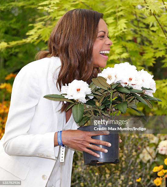Naomie Harris attends the RHS Chelsea Flower Show press day at the Royal Hospital Chelsea on May 23, 2016 in London, England.