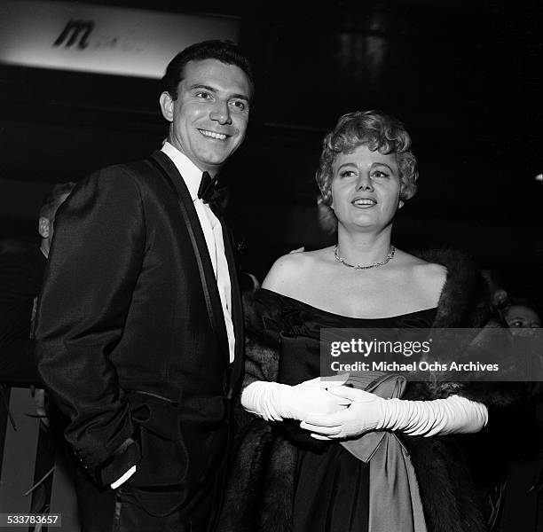 Actress Shelley Winters and husband actor Anthony Franciosa attend an event in Los Angeles,CA.