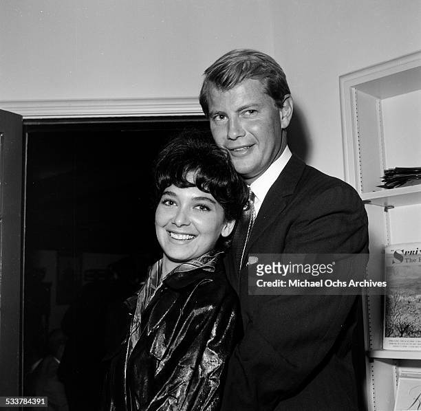 Actress Suzanne Pleshette and her husband actor Troy Donahue attend an event in Los Angeles,CA.