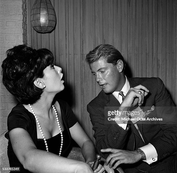 Actress Suzanne Pleshette and her husband actor Troy Donahue attend an event in Los Angeles,CA.