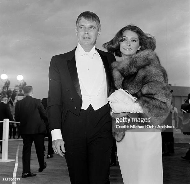 Actor George Peppard and wife actress Elizabeth Ashley attend an event in Los Angeles,CA.