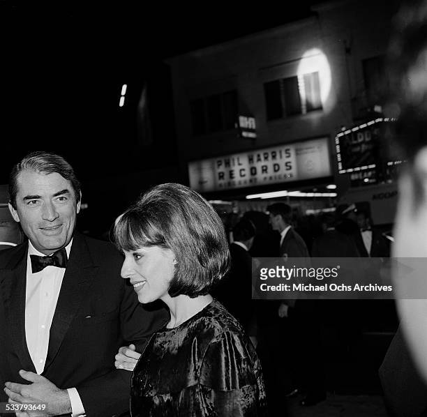 Actor Gregory Peck and his wife Veronique Passani attend an event in Los Angeles,CA.